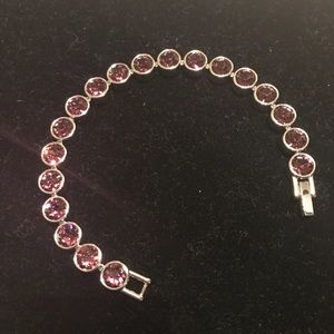 Swarovski amethyst crystal genuine ice bracelet